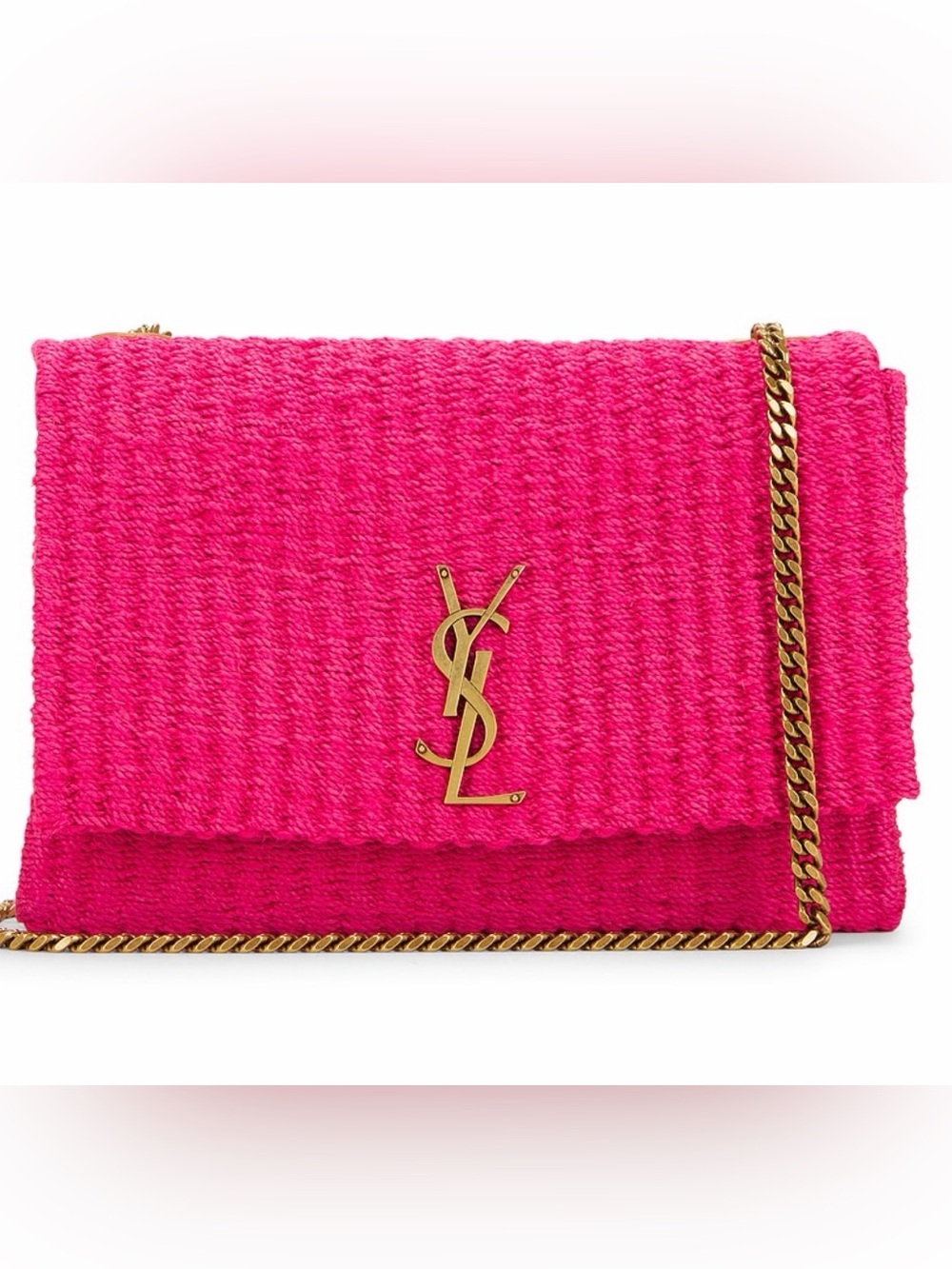 Saint Laurent Kate Medium Raffia